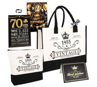 Zidoley 60. regalo de cumpleaños para mujeres 1965 bolsa muerta equipo de viaje, 60 cumpleaños para madre esposa amigos, bolso y bolsa de cosméticos y póster de cumpleaños regalo paraVendimia 1965, 70