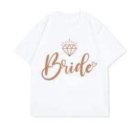 Zidoley Camiseta JGA para Mujer, Camiseta Team Bride, Camiseta JGA Team Braut Accesorios para Mujer para Disfraces de Despedida de Soltera (FR/ES, Letras, XL, Regular, Regular, 1)
