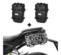 ZIEGER Soporte Alforjas Laterales Compatible Con Honda CB 125 R Negro Tamaño S