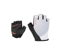 Ziener Calina - Guantes de Ciclismo para Mujer, Dedos Cortos, Transpirables, amortiguadores, Color Blanco, Talla 6,5