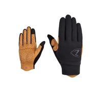 Ziener Carell Touch Long - Guantes de Ciclismo para Hombre, diseño de Dedos Largos con función táctil, Transpirables, amortiguadores, Color marrón, 7