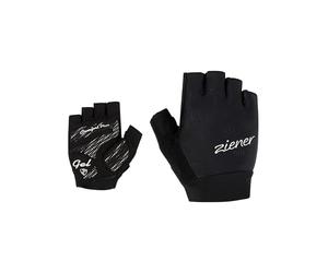 Ziener CRISSI Guantes de Ciclismo para Mujer, Dedos Cortos, Transpirables/amortiguadores, Color Negro, 8,5