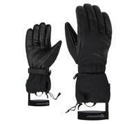 Ziener Gaiku - Guantes de esquí para Hombre, Impermeables, puño Largo, Lana, Negro, 7,5