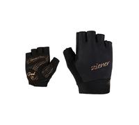 Ziener Guantes de Ciclismo CRISSI para Mujer, con Dedos Cortos, Transpirables, amortiguadores, Color Negro y Dorado, 6