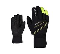 Ziener Guantes de esquí Gunar para Hombre | Impermeables Transpirables cálidos, Gore-Tex, Black.Poison Yellow, 9