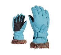 Ziener Guantes de esquí LIM para niña | cálidos y Transpirables, Blue Nile stru, 6,5