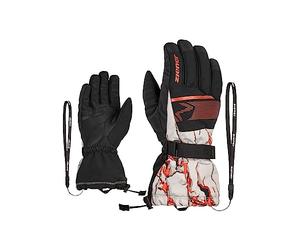 Ziener Guantes de esquí para Hombre Gentian/Deportes de Invierno | Impermeables, puño Largo, Estampado acantilado, Talla 10,5