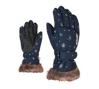 Ziener Guantes de esquí para niña LIM Girls Glove Junior para Deportes de Invierno, cálidos, Transpirables, con Estampado de Cristales de Nieve, Talla 7