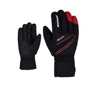 Ziener Gunar Gunar Guantes de Esquí/Deportes de Invierno | Impermeables Transpirables Cálidos Gore-Tex, Black.Red, 7.5