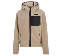 Ziener Juha-Z High-Loft Chaqueta de forro polar para hombre, capa intermedia, capucha, piedra arena, 56
