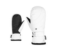 Ziener Kahlia - Manoplas de esquí para Mujer (Forro de Felpa, 7,5 cm), Color Blanco