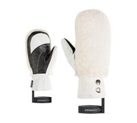 Ziener Katniss-Z - Manopla de esquí para Mujer | Thermohield, Palma de Piel, Piel sintética, Blanco, S
