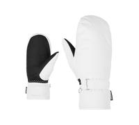 Ziener KISARI - Manoplas de esquí para Mujer, Impermeables, sin PFC (6,5 mm), Color Blanco