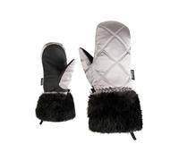 Ziener KWINZI-Z - Manoplas de esquí para Mujer, puños de Piel sintética, térmico, Impermeable, Plata metálica, Talla 6,5