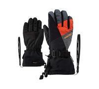 Ziener Lani Guantes De Esquí para Niños, Unisex niños, Black.Orange spiece, 3,5