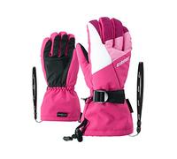 Ziener Lani Guantes De Esquí para Niños, Unisex niños, Pink Blossom, 7,5