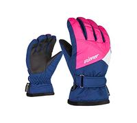 Ziener Lara Guantes De Esquí para Niñas, Unisex niños, Estate Blue.Pop Pink, 3,5