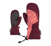 Ziener LAVALINO - Manoplas de esquí para niños/Deportes de Invierno | Impermeable Extra cálido Lana Velvet Rojo, 3