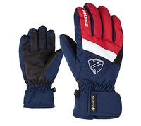 Ziener Leif Guantes De Esquí para Niños, Unisex niños, Fiesta Red.Estate Blue, 6,5
