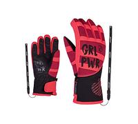 Ziener Liwa - Guantes de esquí para niña (Impermeable, 4,5 cm), Color Rojo y Rosa