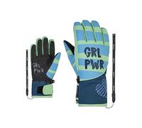 Ziener Liwa - Guantes de esquí para niña, Impermeables, Color Verde Pastel, 7