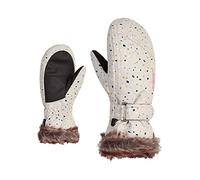 Ziener Manopla de esquí LED para niña, para Deportes de Invierno, cálido, Transpirable, impresión terazzo, 7,5