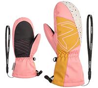 Ziener Manoplas de esquí para niños Lavalino para Deportes de Invierno, Impermeables, Extra cálidas, Lana, Color Rosa, Vainilla, 7,5