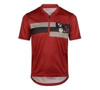 Ziener NESPI - Maillot de Ciclismo para niños, de montaña, de Carreras, Transpirable, de Secado rápido, elástico, sin Mangas, Color Rojo ámbar, 176