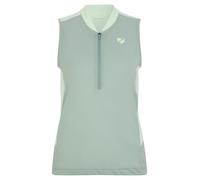 Ziener NIKOLETTA Maillot de Ciclismo para Mujer, de montaña, de Carreras, Transpirable, de Secado rápido, elástico, sin Mangas, Verde Escarcha, 46