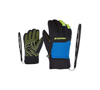 Ziener Niños Guantes de Esquí/Deportes de Invierno Impermeable Transpirable Moda Primaloft LANUS AS, Azul Persa, 5,5