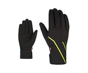 Ziener ULTIMO - Guantes de Campo traviesa para Hombre | Primaloft Resistente al Viento, Carcasa Suave, Color Negro Lima, 7
