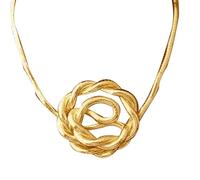 Ziennhu Collar de serpiente plegable con cadena flexible - Pulsera egipcia ajustable | de fantasía para mujer | Acero inoxidable | Estilo antiguo | Accesorio de moda creativo y único, Se