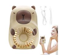 Ziennhu Mignon Manual Float - Capybara Fans Manuals fan de los animales lindos - mini ventilador recargable portátil para el verano | Recarga USB de ligereza segura
