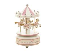 Ziennhu Music Box Carousel - Resin 4 pulgadas | Unicornio musical de nieve Globe | Cajas musicales envueltas en regalos | Diseño detallado pintado a mano | Base giratoria | Decoración coleccionable