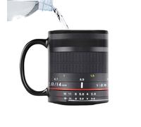 Ziennhu Taza con lente de cámara - Diseño de taza de café DSLR | Regalo para amigos, familia, amantes de la fotografía, accesorios, viajes, oficina, vaso para beber, motivo creativo, vaso, estilo len