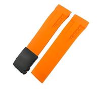 ZIFENGXUAN - Correa de reloj de goma natural para Tissot T048.417/T048.427 T-RACE T048 correa de reloj de silicona deportiva suave con hebilla plegable (21 mm, naranja negro)