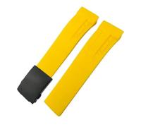 ZIFENGXUAN - Correa de reloj de goma natural para Tissot T048.417/T048.427 T-RACE T048 correa de reloj de silicona deportiva suave con hebilla plegable (20 mm, amarillo negro)