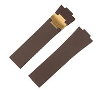 ZIFENGXUAN Correa de reloj de silicona para Ulysse-Nardin MARINE, correa de reloj de goma impermeable para deportes, 25 x 12 mm, relojes deportivos (25 x 12 mm, correa marrón dorada)
