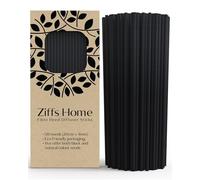 Ziffs Home® 120 varillas difusoras de fibra negra, 20 cm x 4 mm, varillas difusoras gruesas