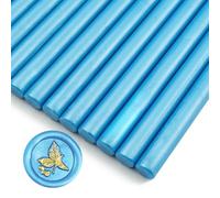 Zifospy 26 Piezas de Barras de Cera Selladora Mini de 7 mm para Pistolas de Pegamento - Elegancia para Invitaciones de Boda, Tarjetas, Botellas de Vino y Manualidades (Azul cielo)