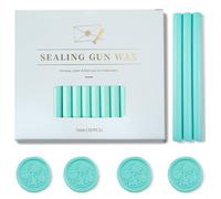 Zifospy Barras Lacre Mini 7mm para Pistola de Cola, Adaptables para Sellos de Cera, Tarjetas de Saludo, Cartas, Sellado de Botellas de Vino y Manualidades DIY, Paquete de 30 (Verde menta)