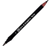 ZIG Arte y Gráfico Twin Tip Brush rotulador 260 de color rojo oscuro