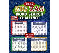 Zig Zag Word Search Challenge: Challenging Word Search With Unique Puzzles Including Square, Diagonal, and Word Snake - A Brain-Boosting Puzzle Book for Adults, Seniors and Teens