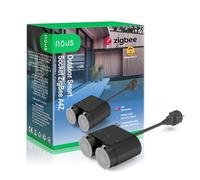Zigbee Enchufe inteligente Alexa Nous A4Z - Enchufe Exterior Impermeable, Temporizador Tuya Smart life dispositivos Amazon echo Google Home Assistant, domotica para el hogar enchufe doble pared