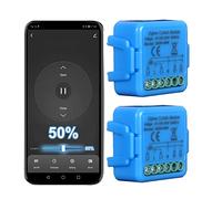 Zigbee - Interruptor de persiana enrollable, módulo de control para persianas eléctricas, control por voz con Alexa y Google Home, control de aplicación Smart Life, temporizador Rele para persianas y