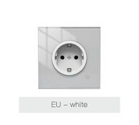 ZigBee Smart Wall Socket, Glass Panel Outlet, Power Monitor, Wireless Control Mesh with Timer, Alexa Google Home voice EU