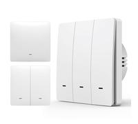 zigbee3.0 Interruptor Inteligente Alexa, 86mm Interruptores de luz de pared, APP Control/Voice Control/Timer/Remote Access, Interruptor Pared WiFi, Tuya/Smart Life, Conductor Neutro Necesario - 3 Gang