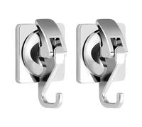 ZIGefofo 2 Piezas Ganchos Ventosa para Pared Baño Resistentes Gancho con Ventosa de Vacio Fuerte Plástico Gancho de Succión Sin Taladro Ganchos de Ventosa para Colgar Toallas Ducha Cocina Ventana