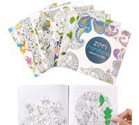 ZIGefofo 8 Piezas Libro para Colorear Adultos Flores Pequeño Libros de Colorear Mandalas Animales Paisajes Jardín 18,5 x 18,5 cm Cuaderno de Colorear para Adulto Antiestrés Relajantes, 190+ Páginas
