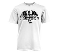 Ziggy Tee Dungeon Master - Camiseta DND, blanco, M